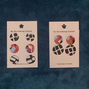 Set of Colorful Geometric Earrings NWT
